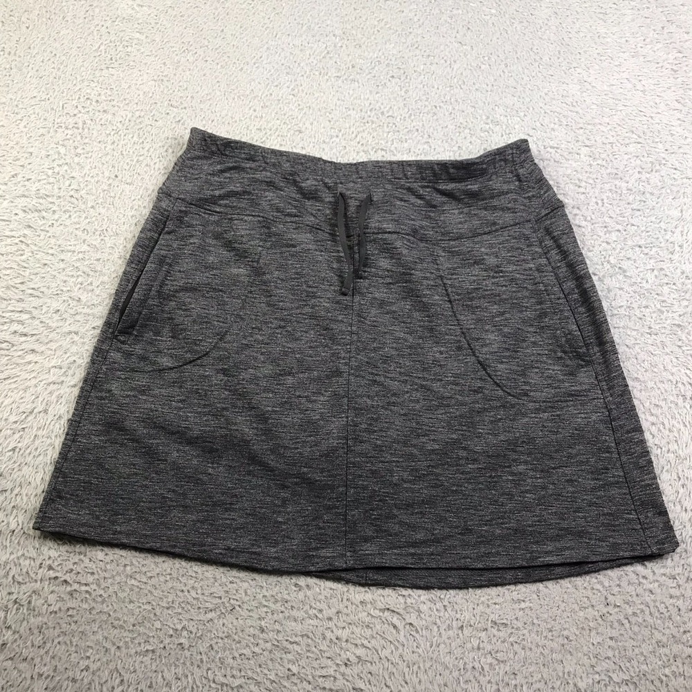 Kuhl Harmony Skirt Womens L Dark Gray Drawstring Multi Pocket Skort Outdoor Hike